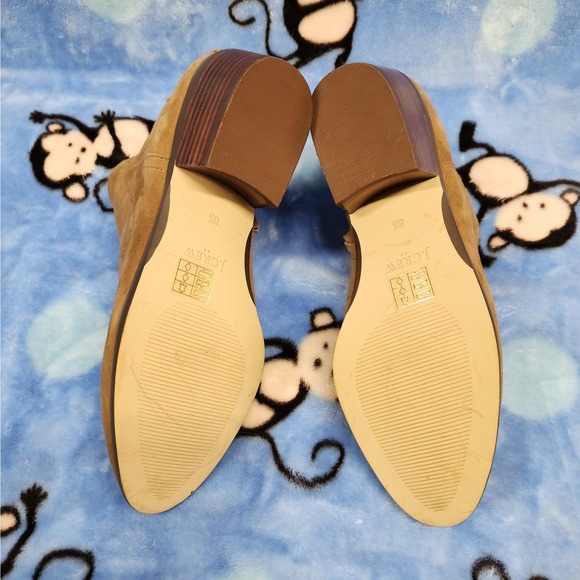 New‎ JCrew Suede Camel Ankle Boots Womens size 8.50 - Picture 8 of 9